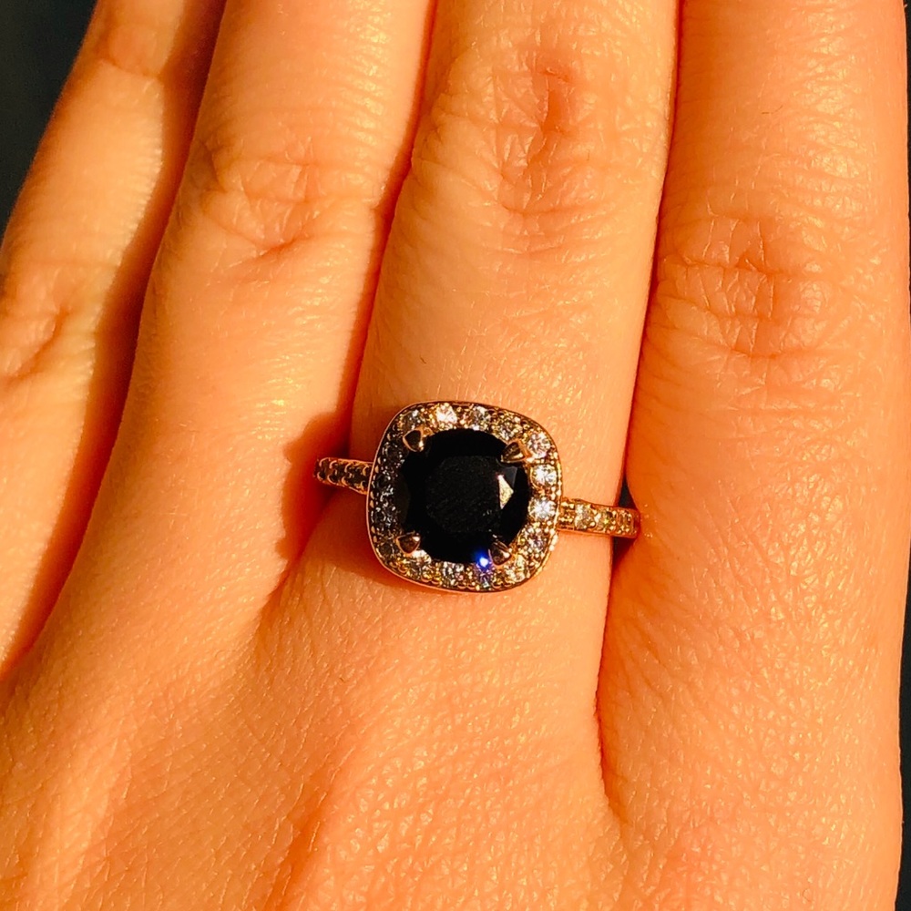 NWOT black sapphire sterling silver ring - Picture 5 of 6